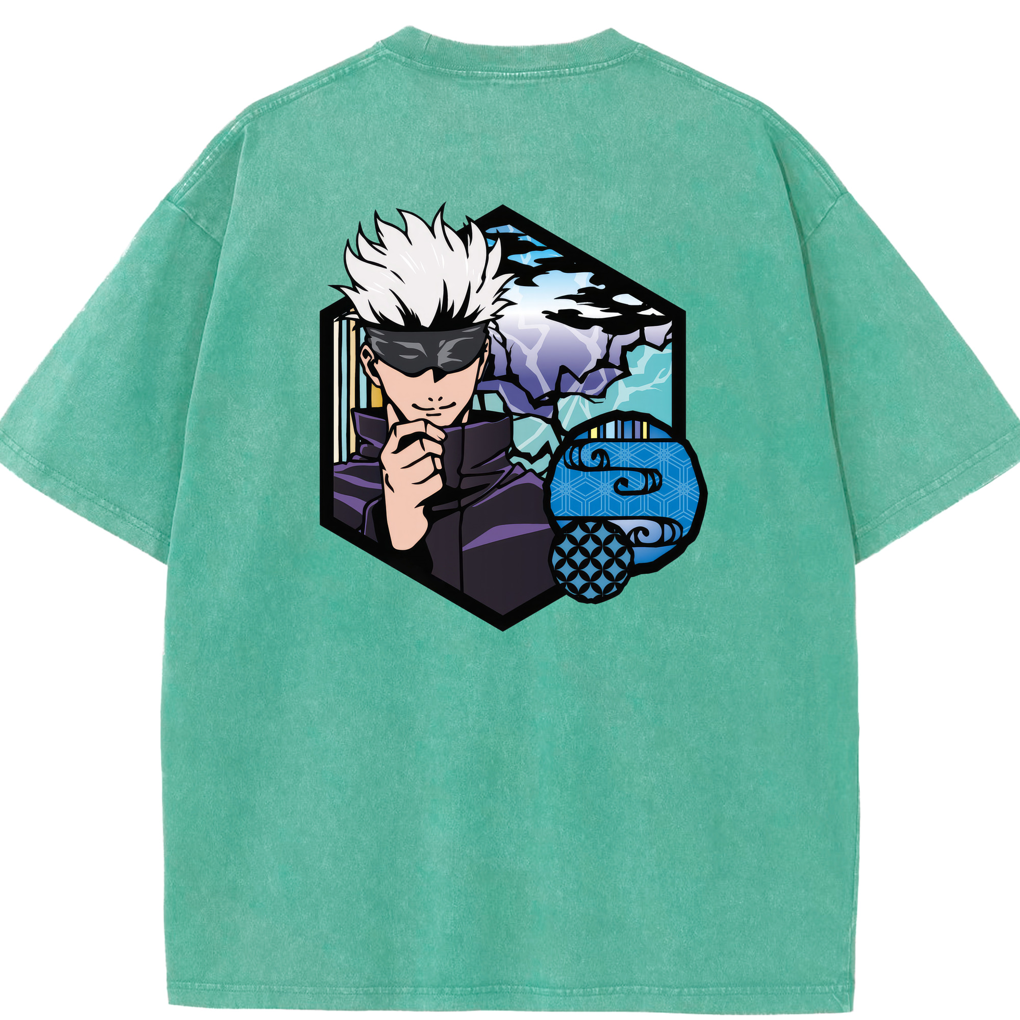 （画像用） 呪術廻戦 Jujutsu Kaisen 綿100% ヴィンテージ風 半袖Tシャツ（背面プリント）